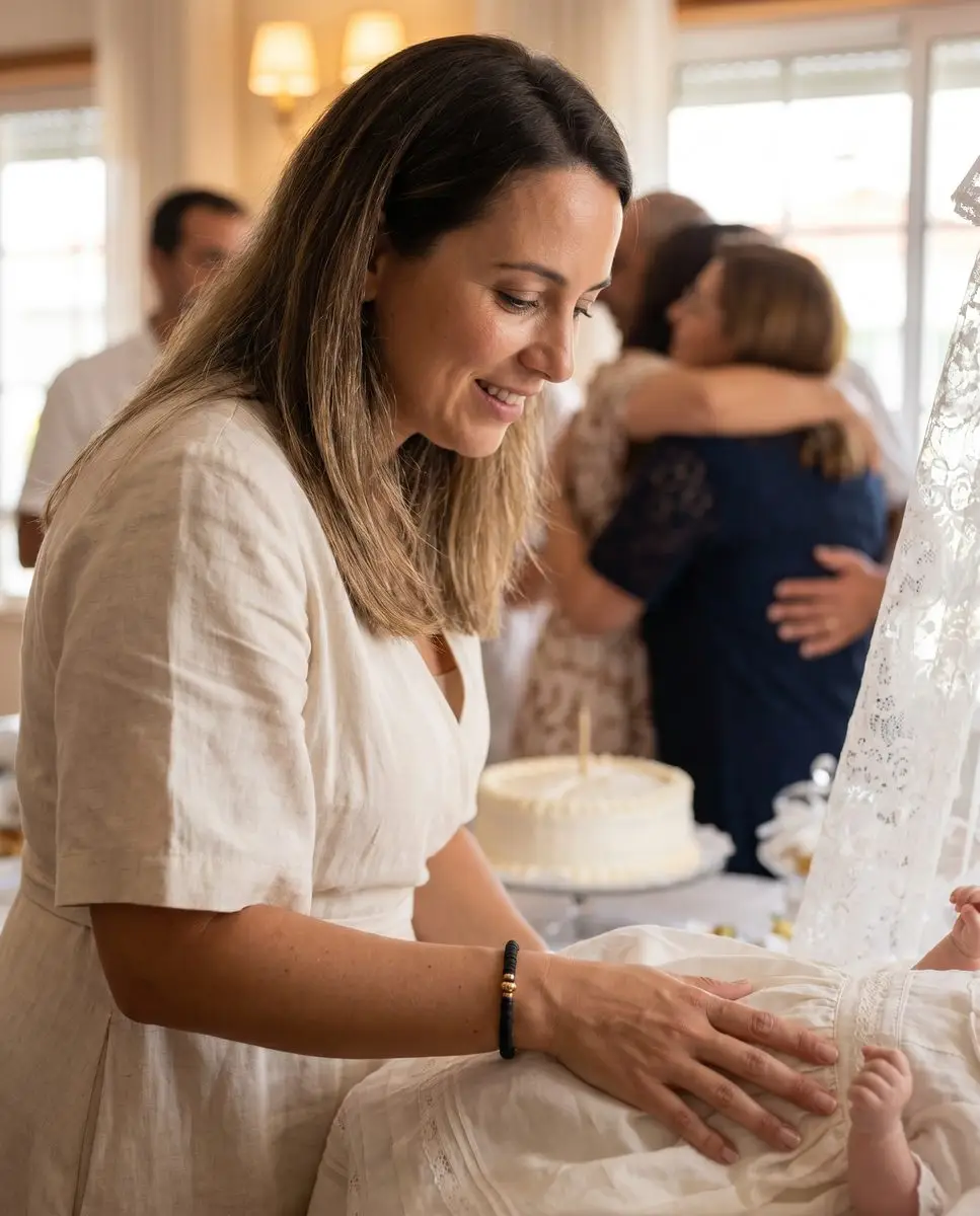 Pulseira Azeviche em uso — bijuteria artesanal Amor em Peças