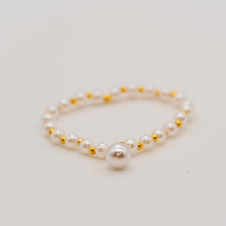 Pulseira "Pérola & Ouro"